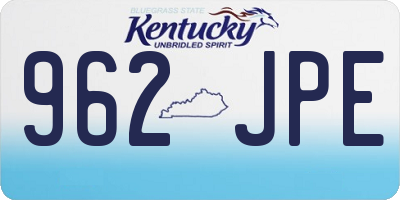 KY license plate 962JPE