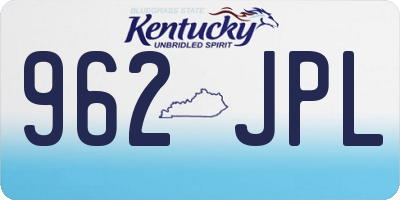KY license plate 962JPL