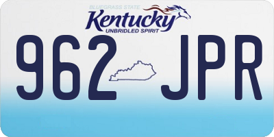 KY license plate 962JPR