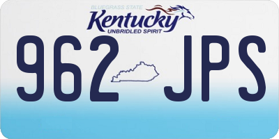 KY license plate 962JPS