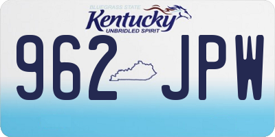 KY license plate 962JPW