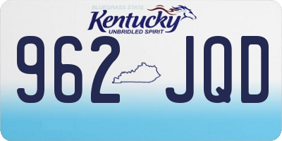 KY license plate 962JQD