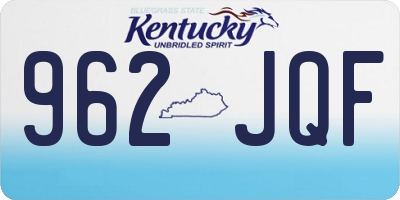 KY license plate 962JQF