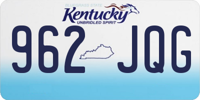 KY license plate 962JQG