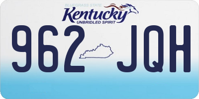 KY license plate 962JQH