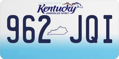 KY license plate 962JQI