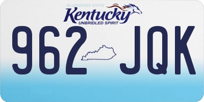 KY license plate 962JQK