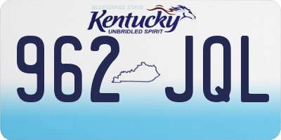 KY license plate 962JQL