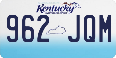 KY license plate 962JQM