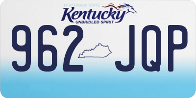 KY license plate 962JQP