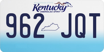 KY license plate 962JQT