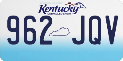 KY license plate 962JQV