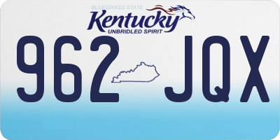 KY license plate 962JQX