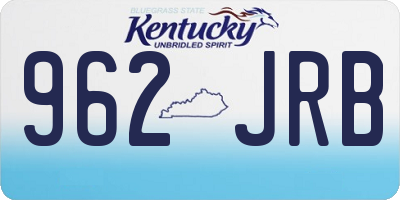 KY license plate 962JRB