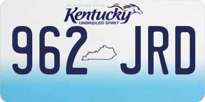 KY license plate 962JRD