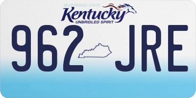 KY license plate 962JRE