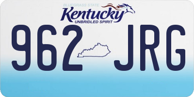 KY license plate 962JRG