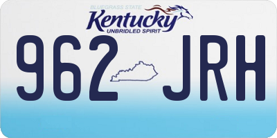 KY license plate 962JRH