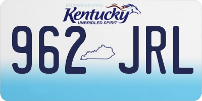 KY license plate 962JRL