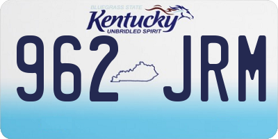 KY license plate 962JRM