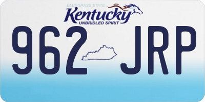 KY license plate 962JRP