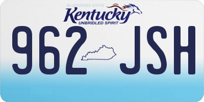KY license plate 962JSH