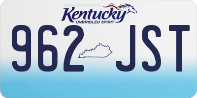 KY license plate 962JST
