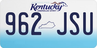 KY license plate 962JSU