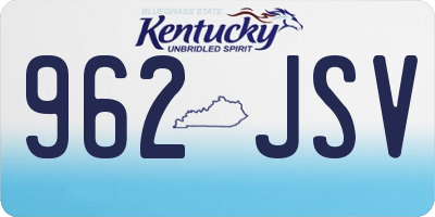 KY license plate 962JSV