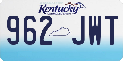 KY license plate 962JWT