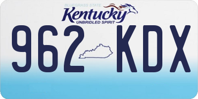 KY license plate 962KDX