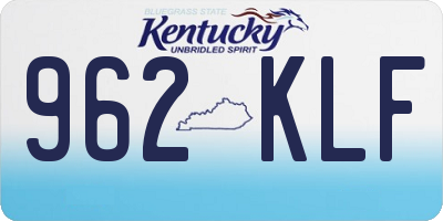 KY license plate 962KLF
