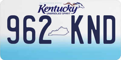 KY license plate 962KND