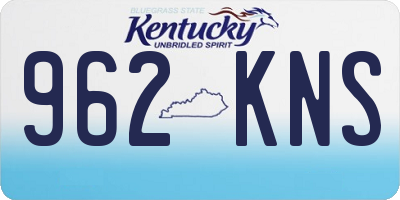 KY license plate 962KNS