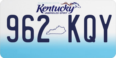 KY license plate 962KQY