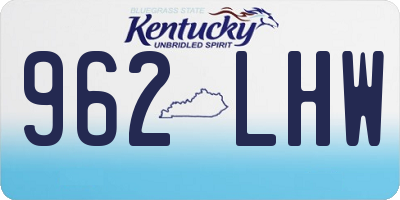 KY license plate 962LHW