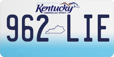 KY license plate 962LIE