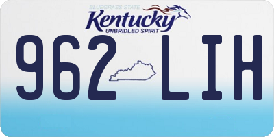 KY license plate 962LIH
