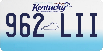 KY license plate 962LII