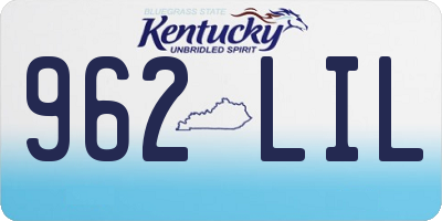 KY license plate 962LIL
