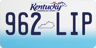 KY license plate 962LIP