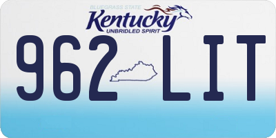 KY license plate 962LIT