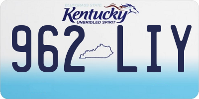 KY license plate 962LIY