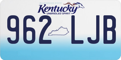 KY license plate 962LJB