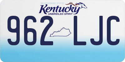 KY license plate 962LJC