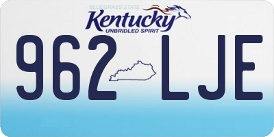 KY license plate 962LJE