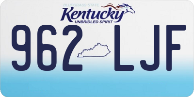 KY license plate 962LJF