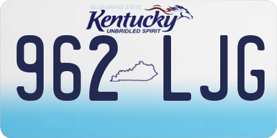 KY license plate 962LJG