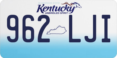 KY license plate 962LJI