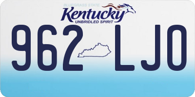 KY license plate 962LJO